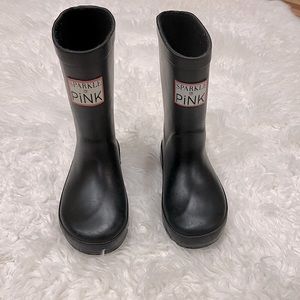 Size 10 - Toddler -Sparkle in Black Rain Boots